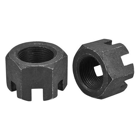 Hexagonal Slotted Nut M24x1.5mm Black (1/5)