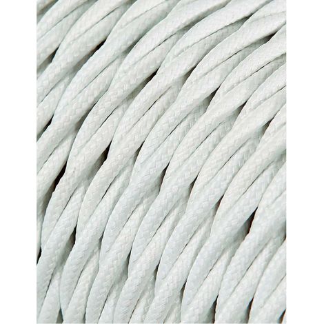 Câble Textile Tressé 2x0.75mm Blanc 25m (1/2)