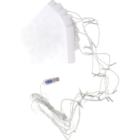 Guirlande Lumineuse pour Fenêtre avec Sapin de Noël et Flocons de Suspendue pour Mur et Cheminée Décorations Féeriques pour Fête de Noël (1/5)