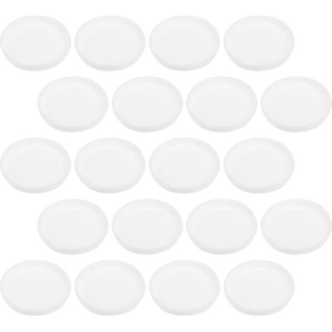 Embouts en plastique blanc pour tubes en carton kraft de 76 mm (1/5)