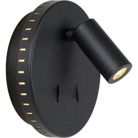 Applique Lucide Bentjer LED 6W 3000K nera con interruttore (1/5)