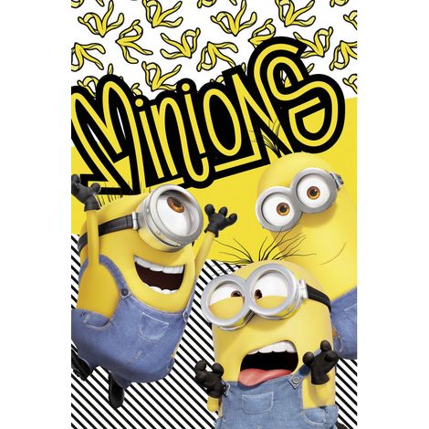 Couverture polaire Minions 2 - 100 x 150 cm - Jaune - Livraison gratuite