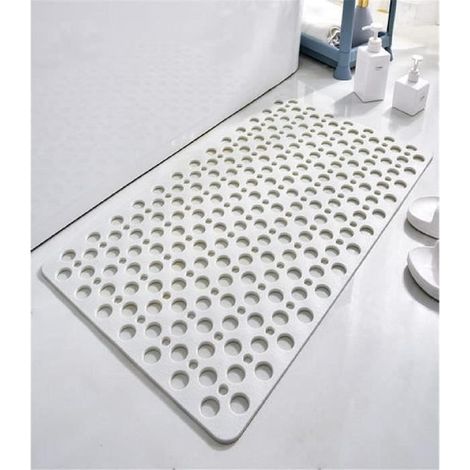 Antibakterielle, rutschfeste Duschmatte, 60 x 90 cm, Badewannen-Fußmatte, schimmelresistent und maschinenwaschbar für [404] (1/4)