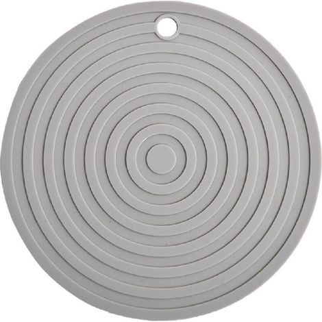 Tapis rond ondulé en silicone de 24 cm de diamètre, anti-brûlure et isolant thermique (1/4)