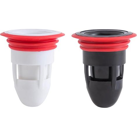 válvulas antirretorno para desagüe de ducha, tapón de desagüe unidireccional antiolor para desagüe de suelo de cocina y baño, blanco y negro. (1/4)
