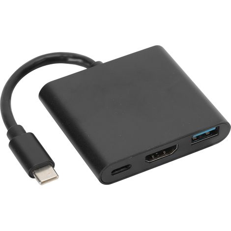 Station D'accueil - Adaptateur USB 3 En 1 - Hub Type-C Vers HDMI - Pour Écran TV Projecteur - 1 Pièce