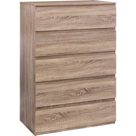 Cassettiera dolo a 5 cassetti effetto legno naturale - 5five (1/4)