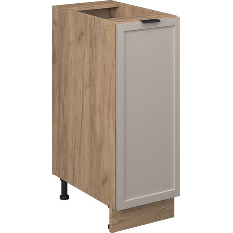 Armadio cucina dispensa alto Fame-Line, GrigioBeige, 30 cm senza piano di lavoro, Vicco