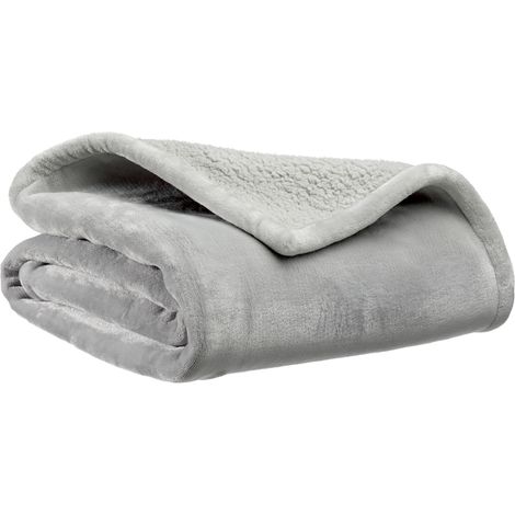 VIVARAISE - Jeté de lit Michka Perle - Couvre-lit douillet double face en polyester (240 x 220 cm) (1/5)