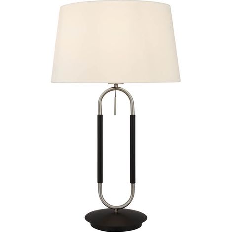Lampe a poser, 1 lumiere, metal alu, matt noir (1/3)