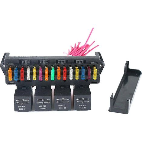 15-facher Flachsicherungshalter mit 4-fachem Sicherungshalter, 12 V 40 A (1/4)
