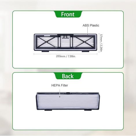 Filtres de rechange pour robots aspirateurs Neato – Lot de 5 pièces gris, compatibles avec modèles D3 à D10 (1/3)
