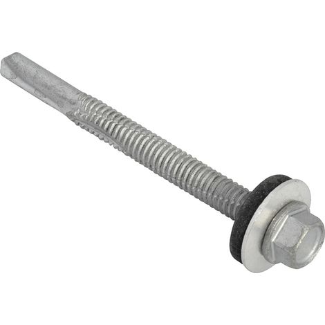 ForgeFix TFHH5560 TechFast Hex Head Roofing Screw Self-Drill Heavy Section 5.5 x 60mm Pack 50 FORTFHH5560 (1/4)