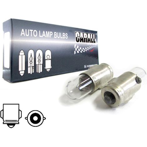 Set 10 lampade alogene Mignon J T2W BA7S 12V 2W per cruscotto auto