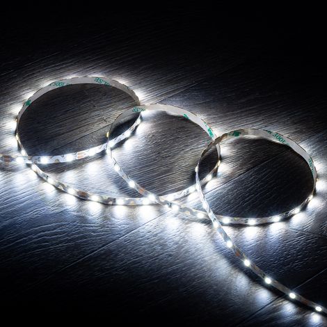 LED-Streifen 12V SMD Zick Zack 60 LED/m 5m 7W/m 700lm/m Breite 6mm Schnitt 5cm IP20 5000K Kaltweiß