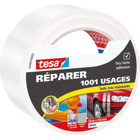TESA - réparation toilé blanc 25 m x 50 mm
