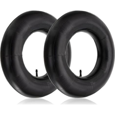 Chambre à Air 3.50-8, 2 Pièces Pneu pour Brouette avec Tubes Intérieurs de Remplacement, Rubber Valve de Roue pour Camion à Main et Jardin (1/5)
