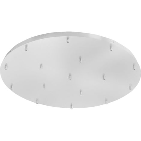 Rosone Tondo per Lampada a Sospensione OFELIA MINI B T/16 - 16 Fori, Metallo Finitura Bianco Opaco con Kit Fissaggio e Morsettiera - Gea Luce (1/3)