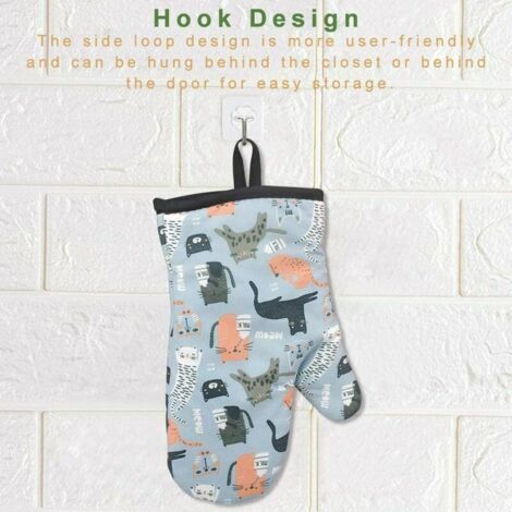 1 Paire Gant de Cuisine, Gant Four Manique Four Oven Mitts Oven Gloves Gant Manique Anti Chaleur Respirant Gants Isolants Cuisine pour Barbecue Cuisson (1/5)