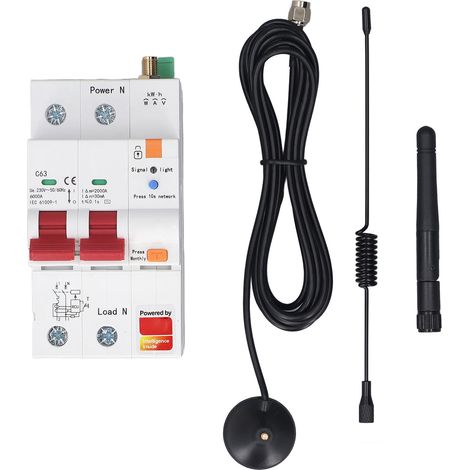 Disjoncteur intelligent WIFI 2P 63A APP télécommande mesure pour Tuya AC230V (1/5)