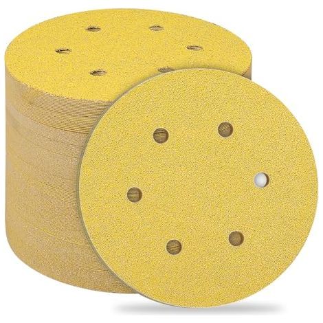 Disques Abrasifs 150mm,40 Pièces Abrasifs de Ponçage Ponceuse tampons ponçage ronds 6 trous Grain 40 pour Poncer Polir Dérouiller pour Ponceuse Excentrique (1/5)
