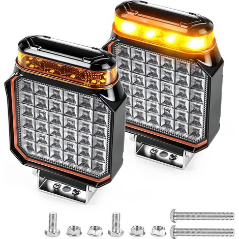 Phare travail LED 6,9 pouces 36 W 9-36 V blanc/orange IP68 (1/5)