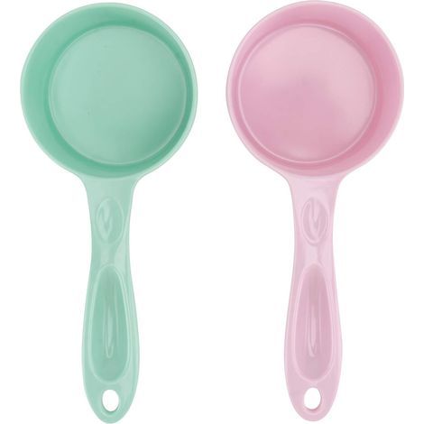 Cuillère doseuse de nourriture pour chien 2 pièces (rose + vert)- (1/2)