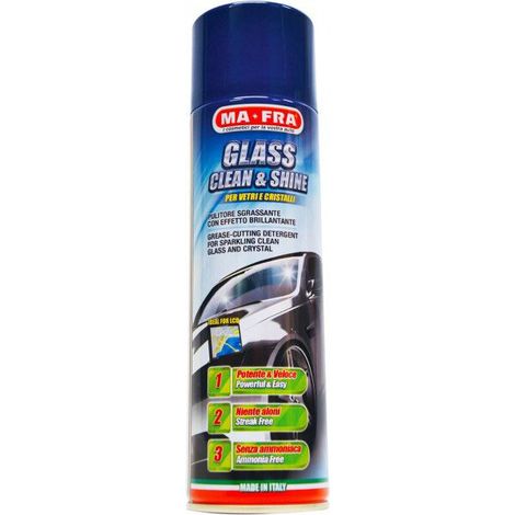 DETERGENTE SGRASSANTE VETRI E CRISTALLI 'GLASS CLEAN E SHINE' ml 500
