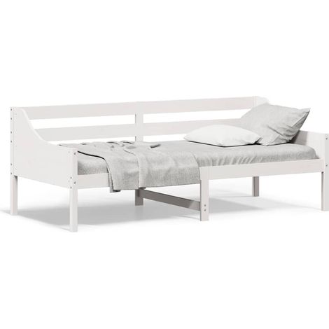 Maison Exclusive - Tagesbett ohne Matratze Weiß 90x200 cm Massivh