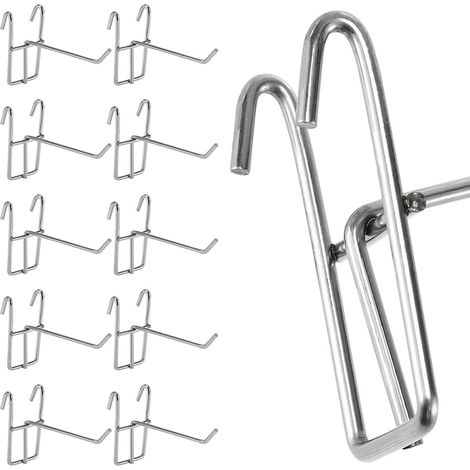 Lot de 40 crochets robustes en fer pour panneaux grillagés (1/5)