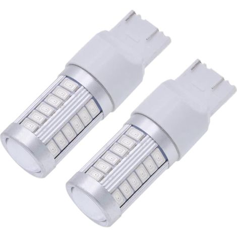4X 7443, T20 Ampoules LED Rouges 900 Lumens Clignotants Super Clignotant A L'Arret du Frein de Stationnement (1/5)