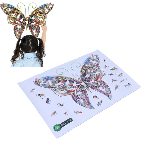 Sticker mural papillons à motifs animaux colorés à faire soi-même pour décorer une chambre (1/5)