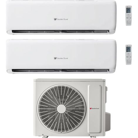 Hermann Saunier Duval Climatizzatore Dual Split VivAir Lite 9+12 Btu con SDH1-050MNA2O Inverter R-32 WiFi Classe A