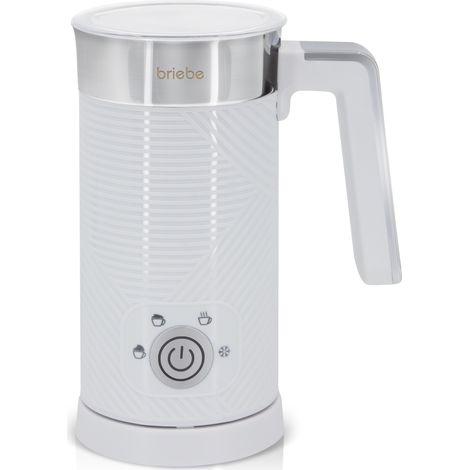 Briebe MF1172WHT Elegance Espumador Leche Eléctrico Calentador Espuma Fría/Caliente 130ml Leche Caliente 300ml 500W Blanco