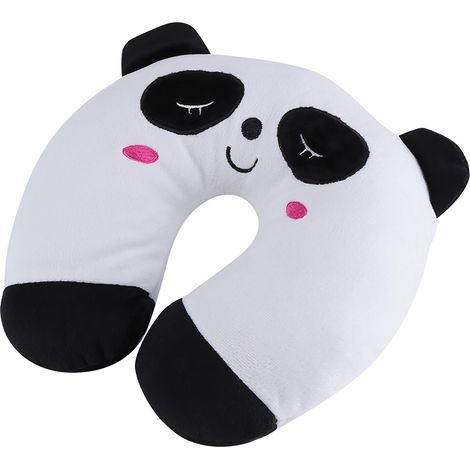 Oreiller de voyage en forme de U pour animaux en peluche Panda, coussin de confort pour voiture (1/3)
