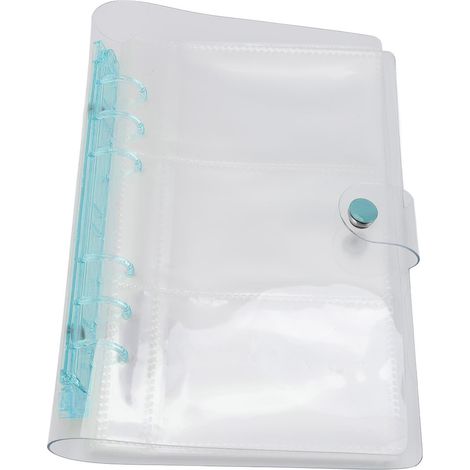 Album photo à 120 pochettes, classeur pour cartes photo, livre de souvenirs, porte-cartes de jeu, album de collection pour voyages, bleu transparent (1/5)