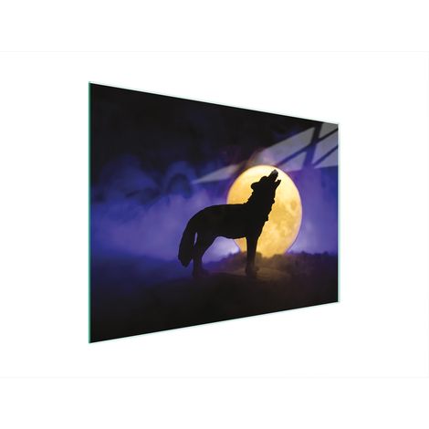 Glasschneidebrett 30x22 Wolf