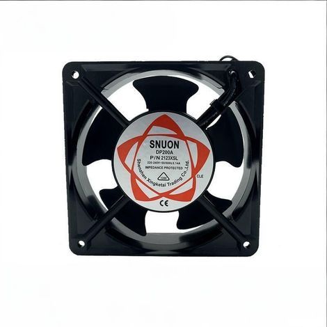 Ventilateur Axial 220V DP200A en ABS Auto-extinguible, pour Extraction de Fumées de Soudage et Refroidissement d‘Armoire 120x120x38mm, Vitesse 2200-2600 tr/min (1/4)