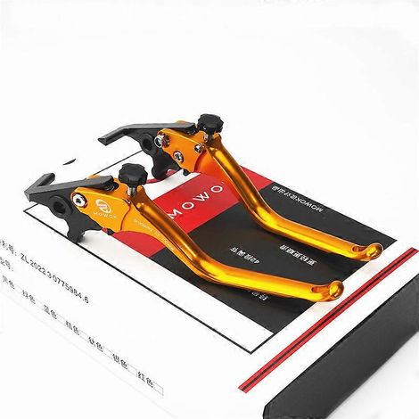 Convient aux freins en alliage d'aluminium modifiés, klaxon, guidon, accessoires de moto à chariot d'embrayage (doré, sans stationnement) (1/5)