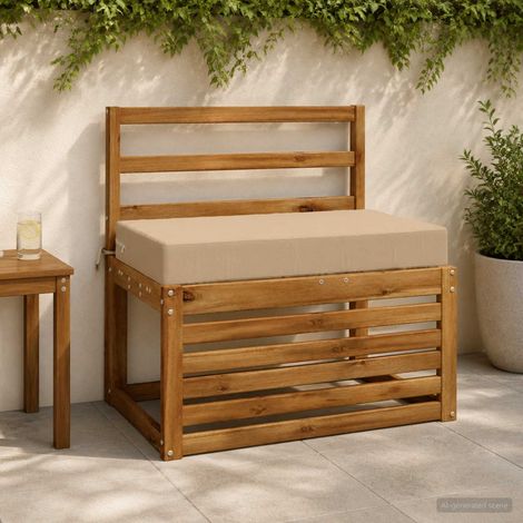 vidaXL Back Cushion SOEST 100% Polyester Sand 70 x 40 x 10 cm (1/5)