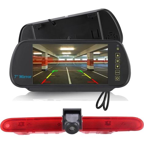 Moniteur de rétroviseur 7" + feu stop HD caméra de recul de rechange pour E-Doblo/Proace City/Combo Cargo/Vivaro/Partner 2 II Tepee Rifter/Berlingo 3 III 4 IV B9 Box (1/5)