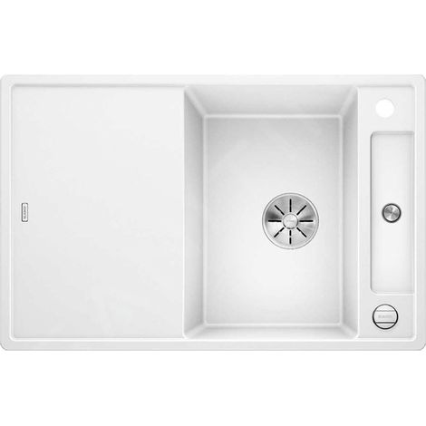 Evier Blanco Axia III 45S Silgranit - BLANC - Accessoire : Planche en frêne (1/4)