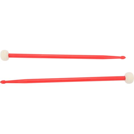 Ensemble de 2 maillets de batterie à double tête, manche en nylon et tête en feutre, pour jouer du rouge. (1/5)