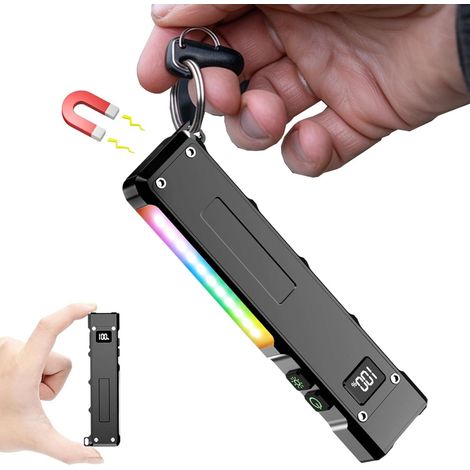 Lampe magnétique à selfie pour téléphone, lampe portable réglable à 3 niveaux, lumière de miroir de poche (1/5)