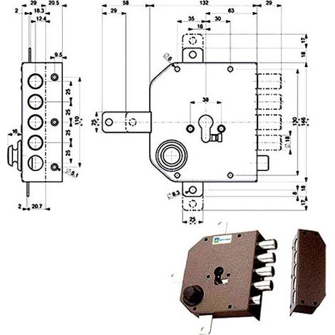 Cerradura Sic.Quintupl.Sx Escroque 38650 Mottura