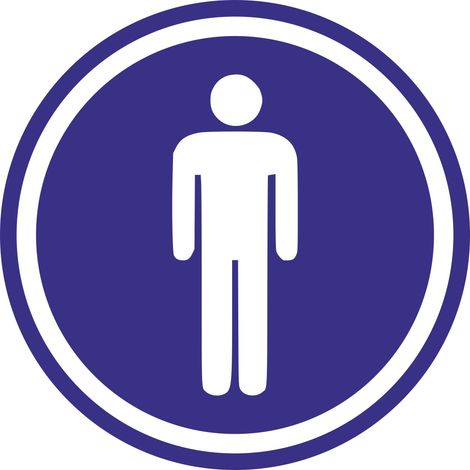 Informationsaufkleber – Herrentoilette 10 cm (1/2)