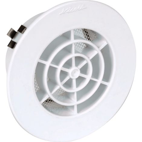 Rejilla de ventilación redonda de Ø80 mm, blanca, con mosquitera integrada
