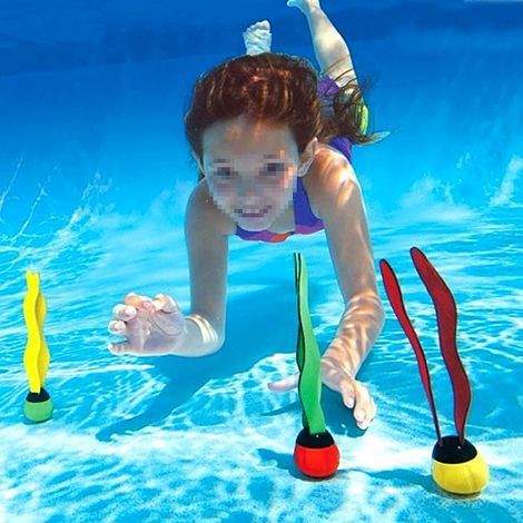 3 pièces Jouets Aquatiques Éducatifs en Forme d'Algues pour Apprendre à Nager et S'amuser dans l'Eau (1/5)