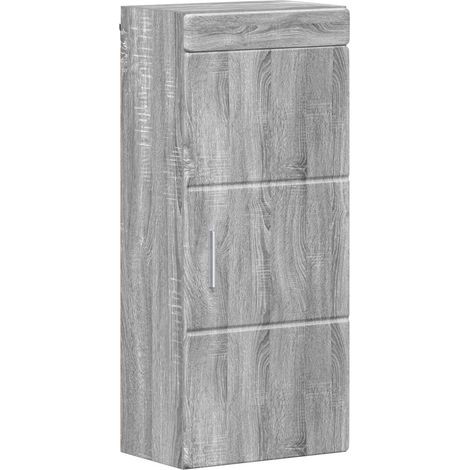 Bathroom Wall Cabinet TULUM Grey Sonoma 37 x 24.5 x 86 cm vidaXL (1/5)