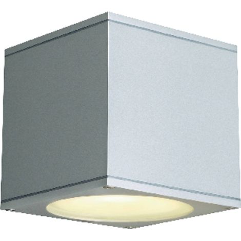 [GEBRAUCHT] B-Ware SLV Außenwandleuchte Big Theo silbergrau 1-flammig GU10 IP44 Aluminium (1/2)